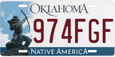 OK license plate 974FGF