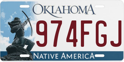 OK license plate 974FGJ
