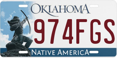 OK license plate 974FGS