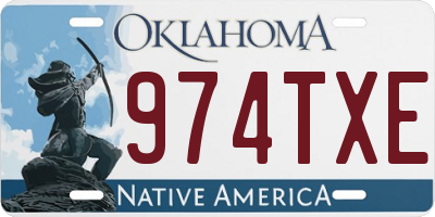 OK license plate 974TXE