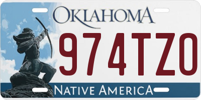 OK license plate 974TZO