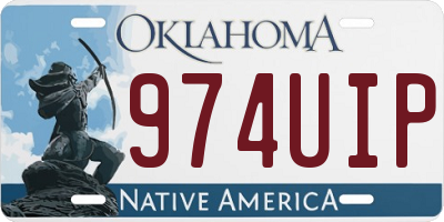 OK license plate 974UIP