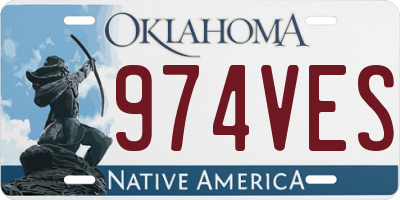 OK license plate 974VES