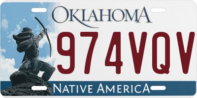 OK license plate 974VQV