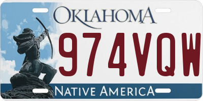 OK license plate 974VQW