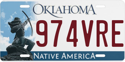 OK license plate 974VRE
