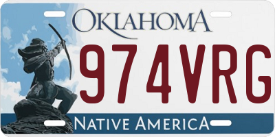 OK license plate 974VRG