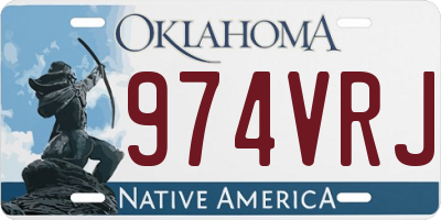 OK license plate 974VRJ