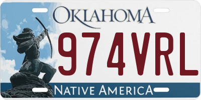 OK license plate 974VRL