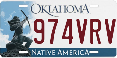 OK license plate 974VRV