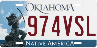OK license plate 974VSL