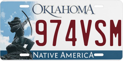 OK license plate 974VSM