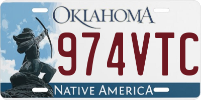 OK license plate 974VTC