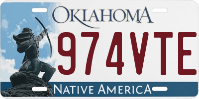 OK license plate 974VTE