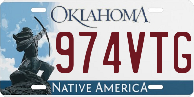 OK license plate 974VTG