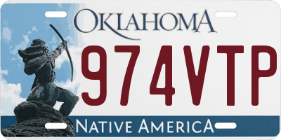 OK license plate 974VTP