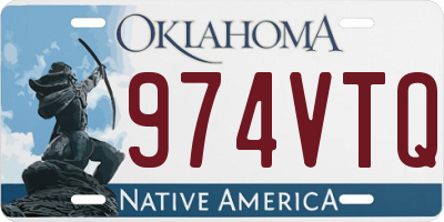 OK license plate 974VTQ