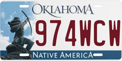 OK license plate 974WCW