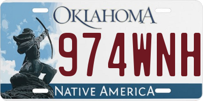 OK license plate 974WNH