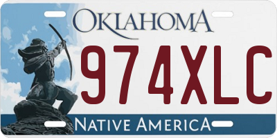 OK license plate 974XLC
