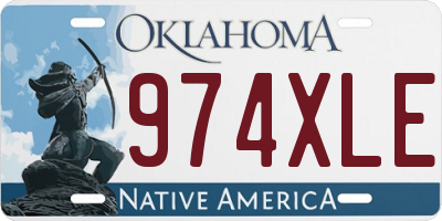 OK license plate 974XLE