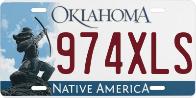 OK license plate 974XLS