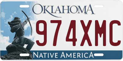 OK license plate 974XMC
