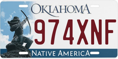 OK license plate 974XNF