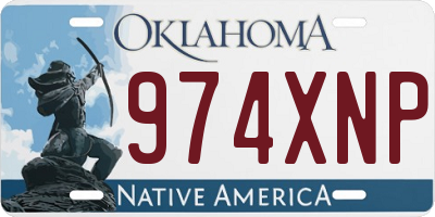 OK license plate 974XNP