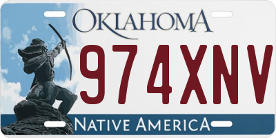 OK license plate 974XNV