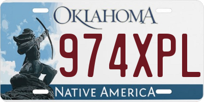 OK license plate 974XPL