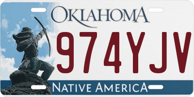 OK license plate 974YJV
