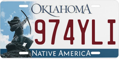 OK license plate 974YLI