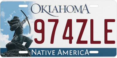 OK license plate 974ZLE
