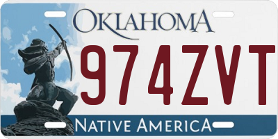 OK license plate 974ZVT
