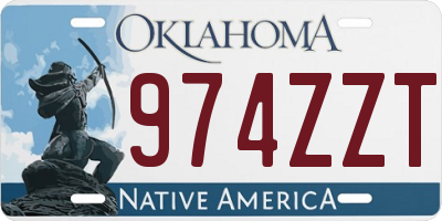 OK license plate 974ZZT