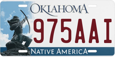 OK license plate 975AAI