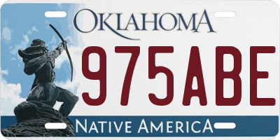 OK license plate 975ABE