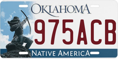 OK license plate 975ACB