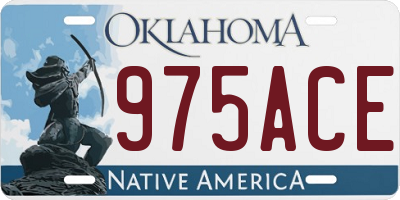 OK license plate 975ACE