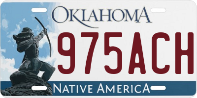 OK license plate 975ACH