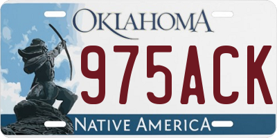 OK license plate 975ACK