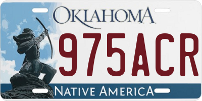 OK license plate 975ACR