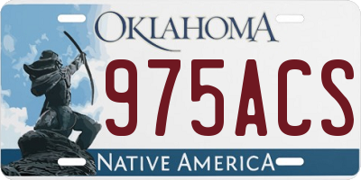 OK license plate 975ACS