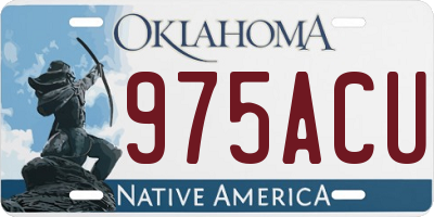 OK license plate 975ACU