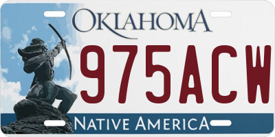 OK license plate 975ACW