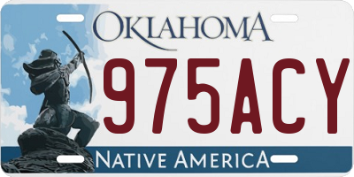 OK license plate 975ACY