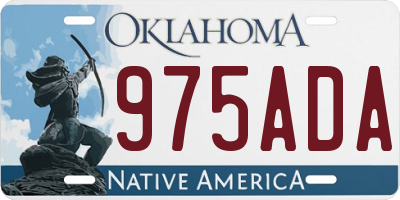 OK license plate 975ADA