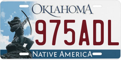 OK license plate 975ADL