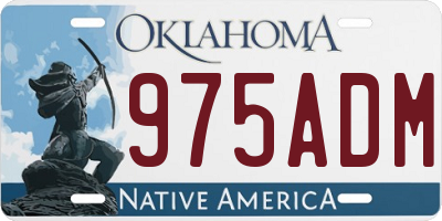 OK license plate 975ADM